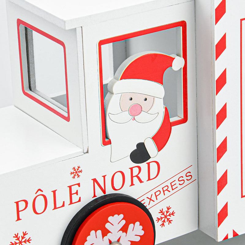 Camion lettres au père Noël blanc