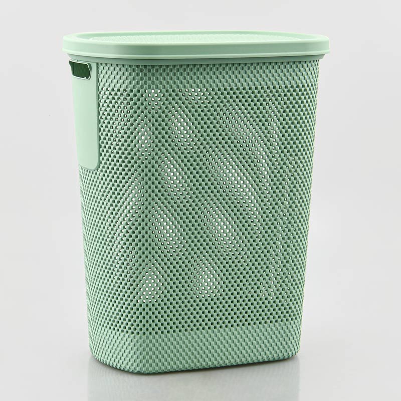Coffre à linge 'Nickel' avec couvercle vert 58l 36,1x47,4x57,6cm - L ...