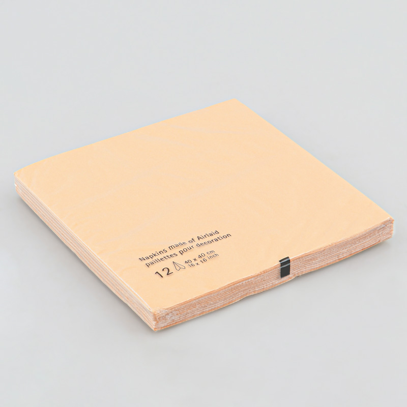 Lot de 12 serviettes pailletées couleur crème