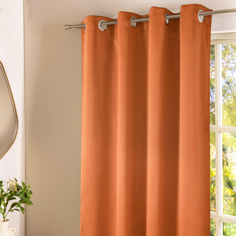 Rideau occultant uni couleur terra