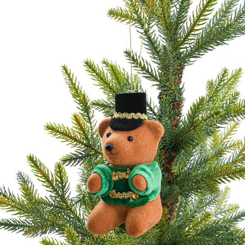 Décoration à suspendre ourson vert