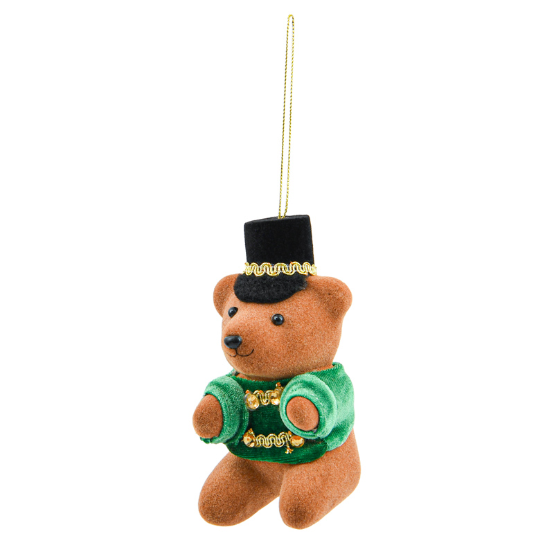 Décoration à suspendre ourson vert