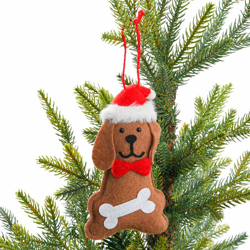Décoration chien os à suspendre
