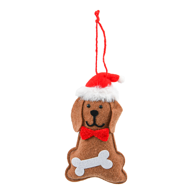 Décoration chien os à suspendre