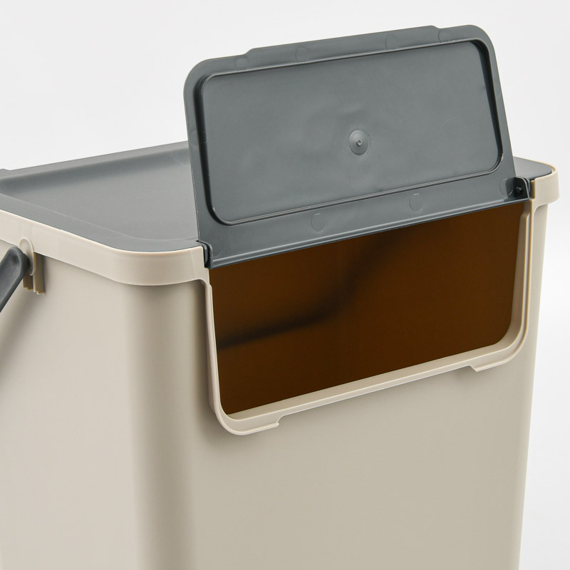 Poubelle de tri 'Loops' taupe