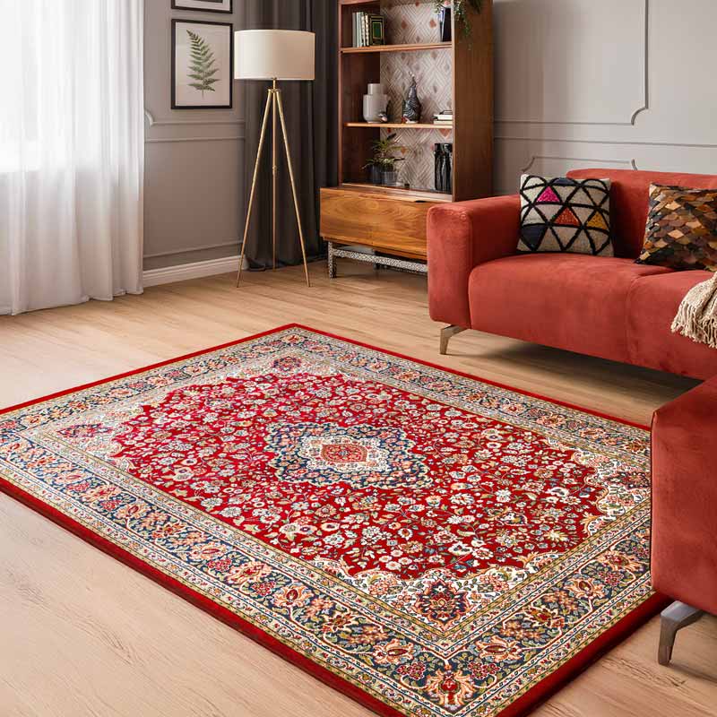 Tapis 'Ispahan' rouge 