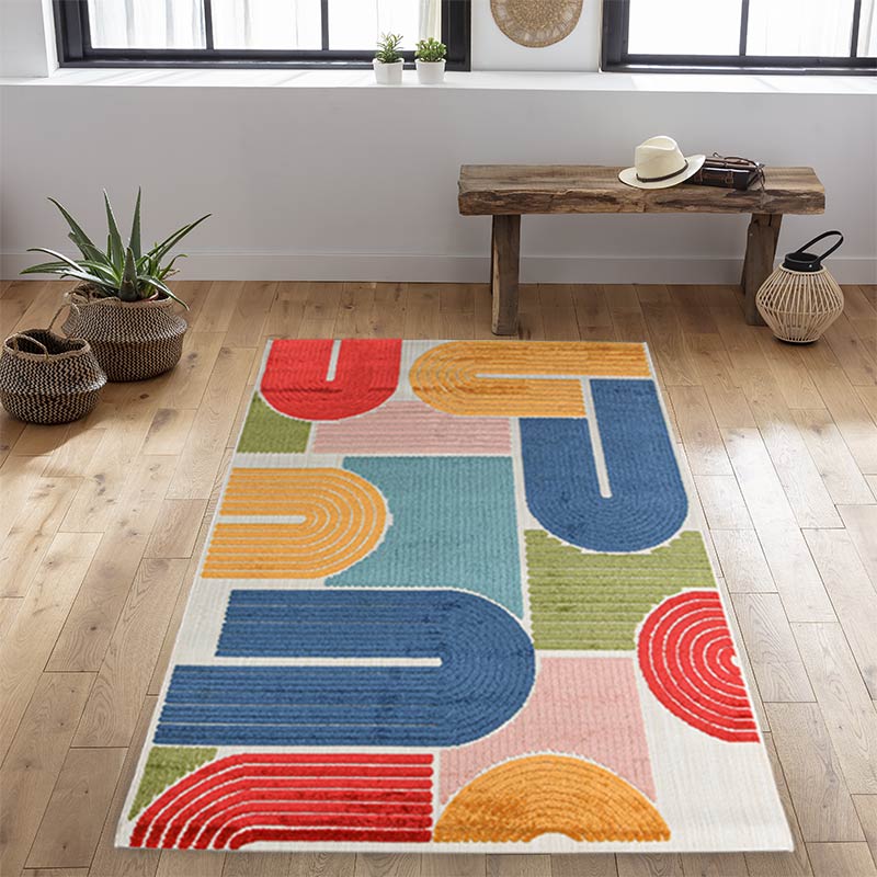 Tapis rectangulaire tissé 'Manny' décor pont 