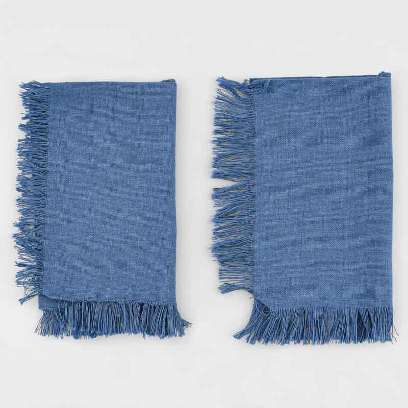 Lot 2 serviettes de table 'Aelis' bleu