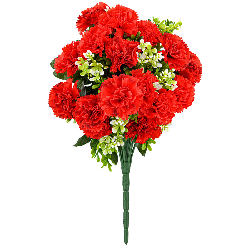 Bouquet d'oeillets et de buis 