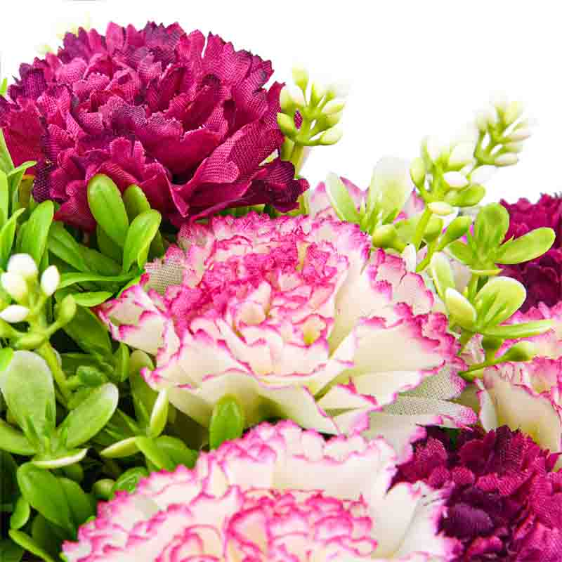 Bouquet d'oeillets et de buis 