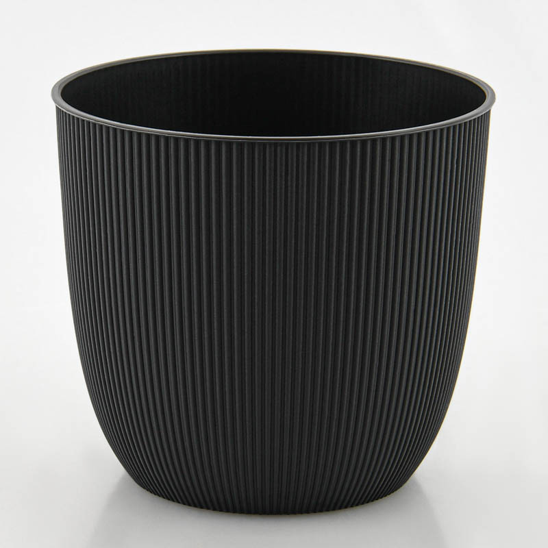 Cache-pot 'Iris' noir 2,1L