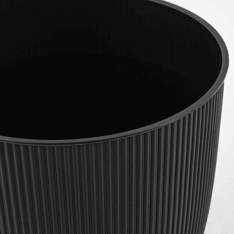 Cache-pot 'Iris' noir 2,1L