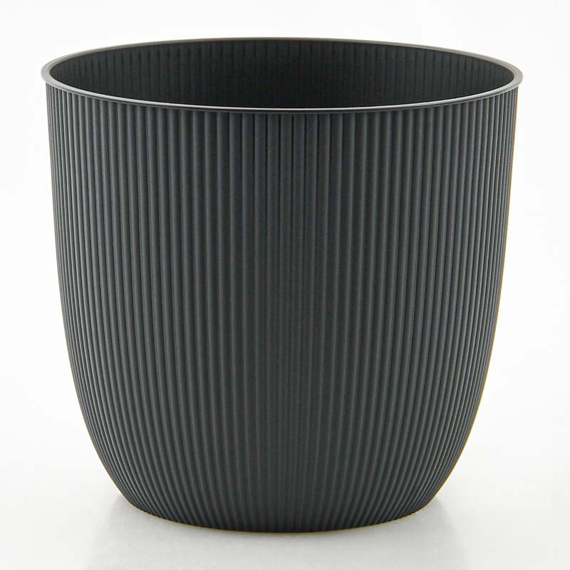 Cache-pot 'Iris' noir 3,6L