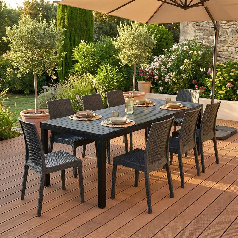 Table de jardin extensible 'Indo'
