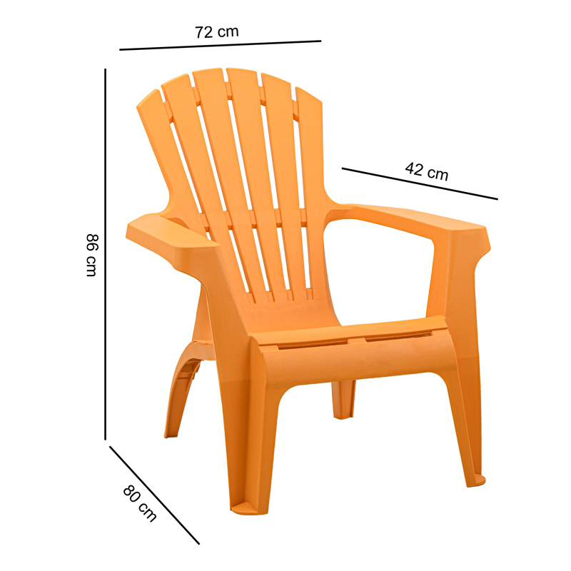 Fauteuil monobloc incliné jaune ocre