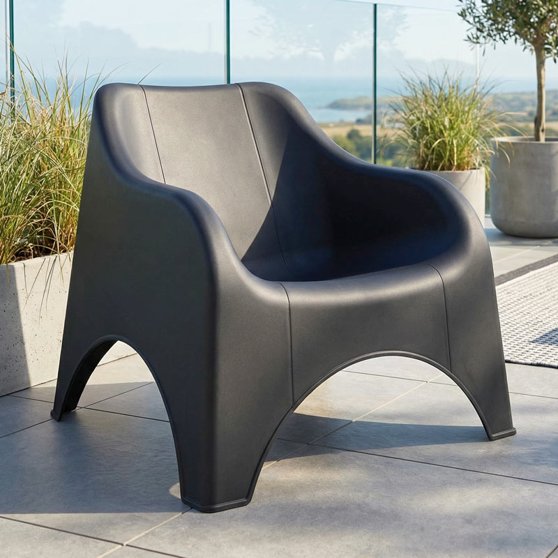 Fauteuil monobloc 'Nuvola' anthracite