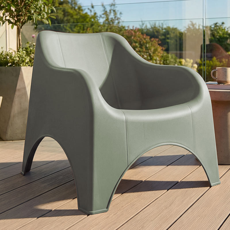 Fauteuil monobloc 'Nuvola' vert