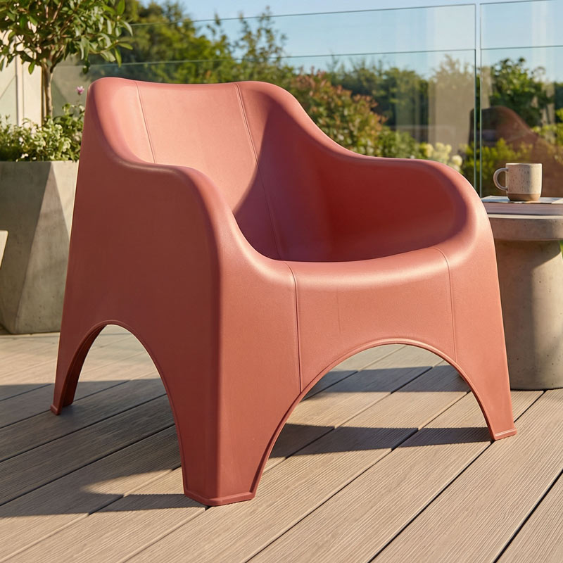 Fauteuil monobloc 'Nuvola' terracotta
