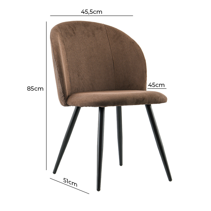 Chaise 'Amelia' marron