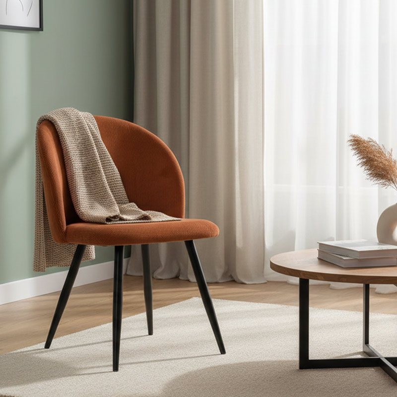 Chaise 'Amelia' terracotta