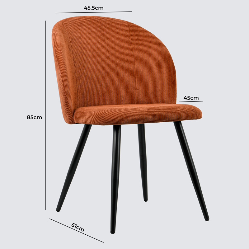 Chaise 'Amelia' terracotta