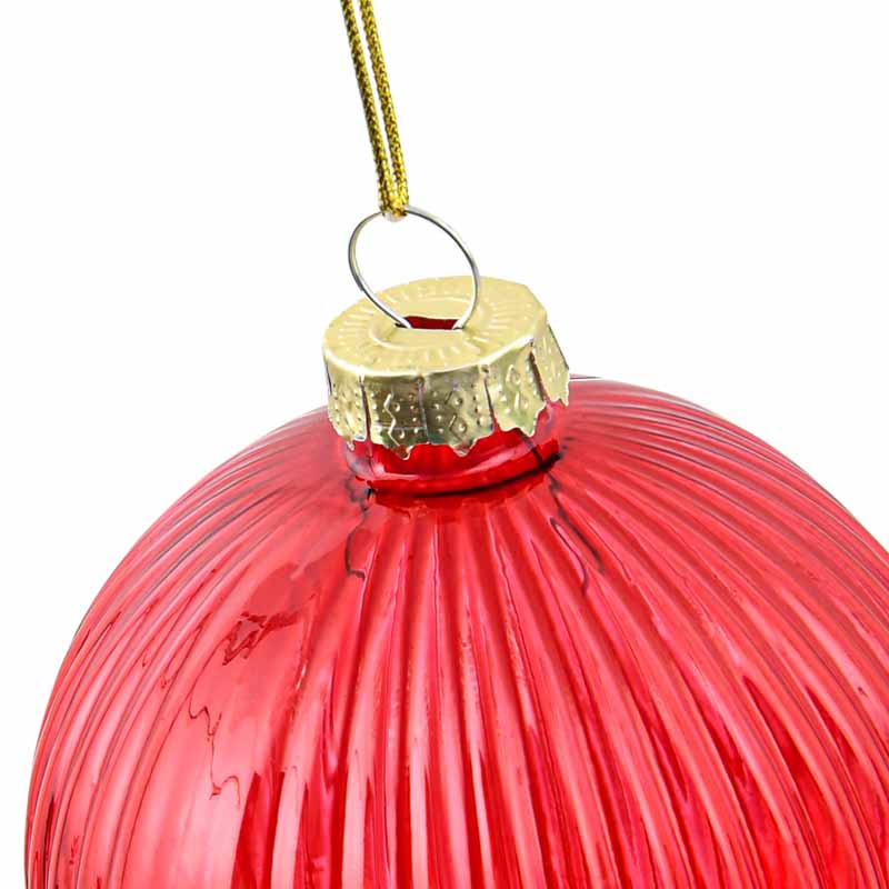 Boule en verre unie rouge