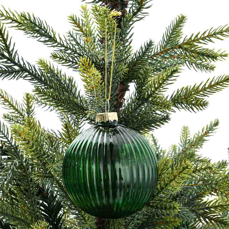 Boule en verre unie vert