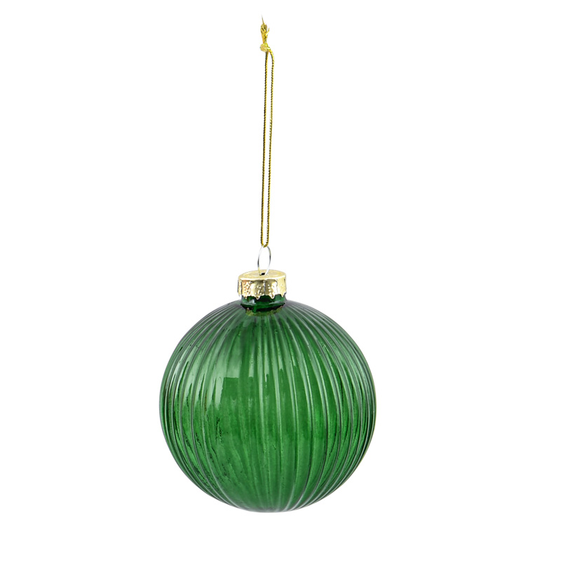 Boule en verre unie vert