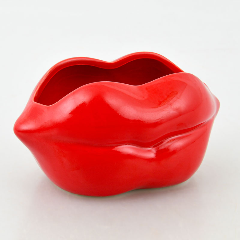 Vase lèvres rouge 'Loving Touch' 