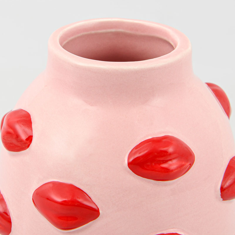 Vase lèvres rouge et rose 'Loving Touch' 
