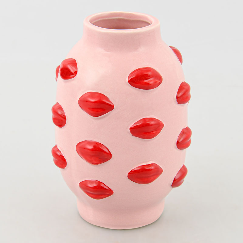 Vase lèvres rouge et rose 'Loving Touch' 