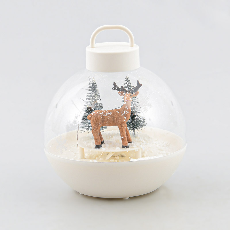 Boule à Neige Musicale Illuminée De Noël - Décoration Collection - 16x9,4x23,6 Cm - Neuf