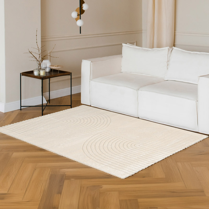 Tapis motifs arches 'Ness' crème