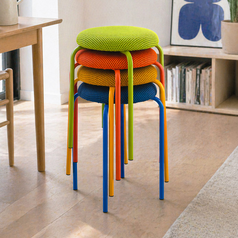 Tabouret 'Retronova' nid d'abeille vert