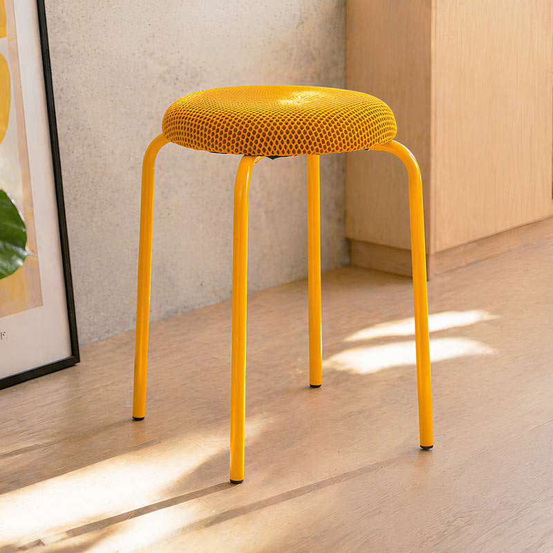 Tabouret 'Retronova' nid d'abeille jaune