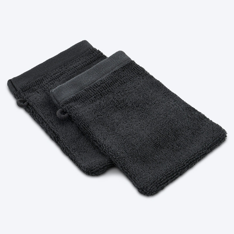 Lot de 2 gants de toilette 'Mara' noir