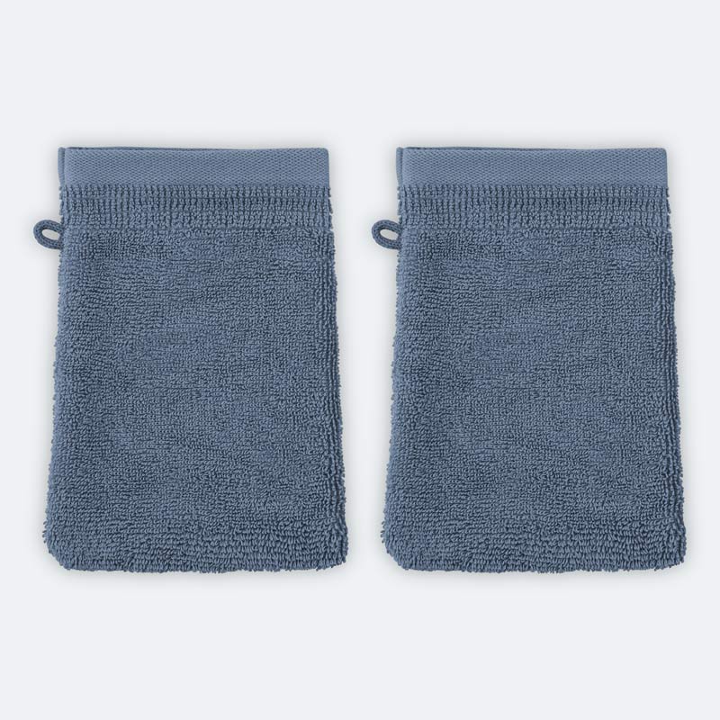 Lot de 2 gants de toilette 'Mara' bleu