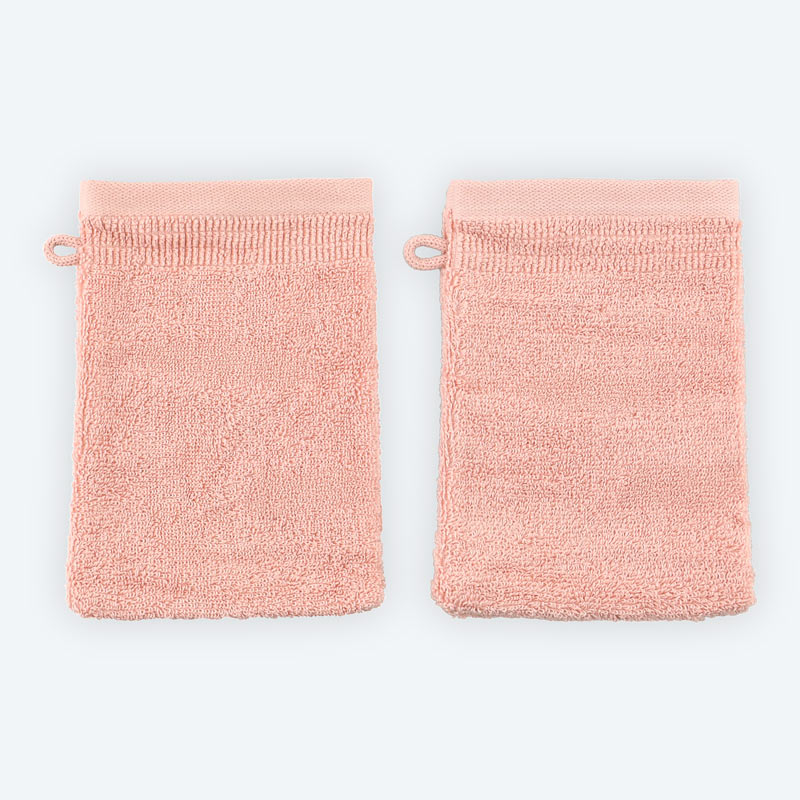 Lot de 2 gants de toilette 'Mara' rose