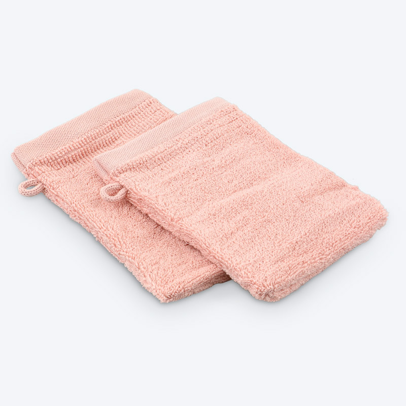 Lot de 2 gants de toilette 'Mara' rose