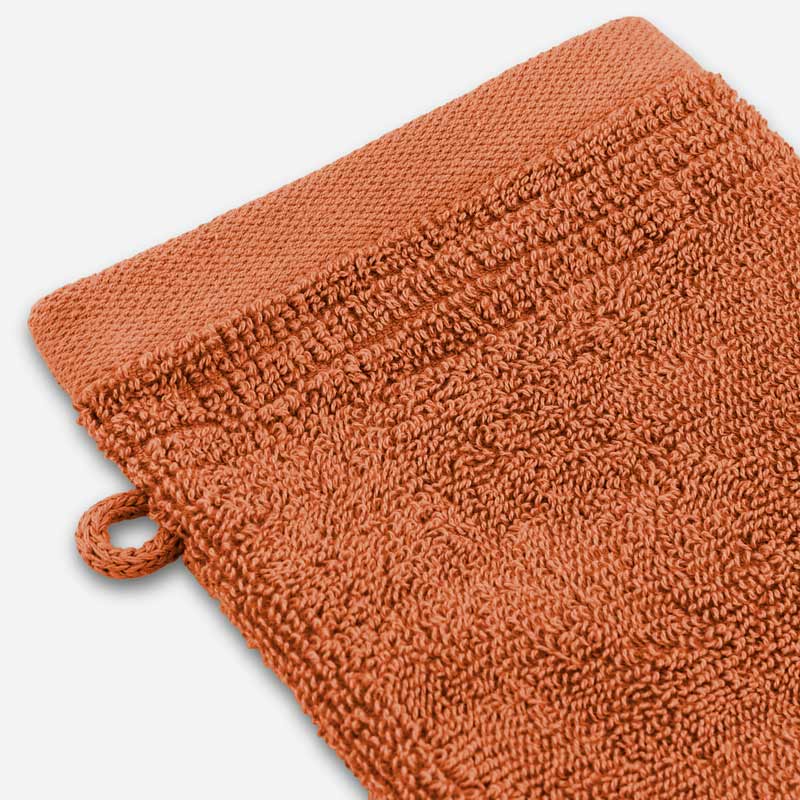 Lot de 2 gants de toilette 'Mara' terracotta