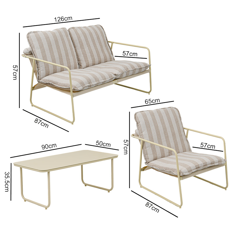 Salon de jardin 4 pièces 'Amalfi' 