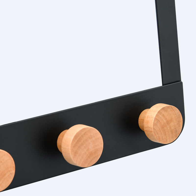 Patère dessus de porte à 5 crochets noire