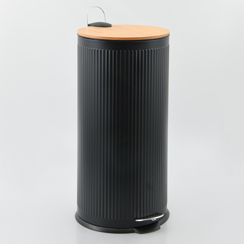 Poubelle ronde haute 27L noir