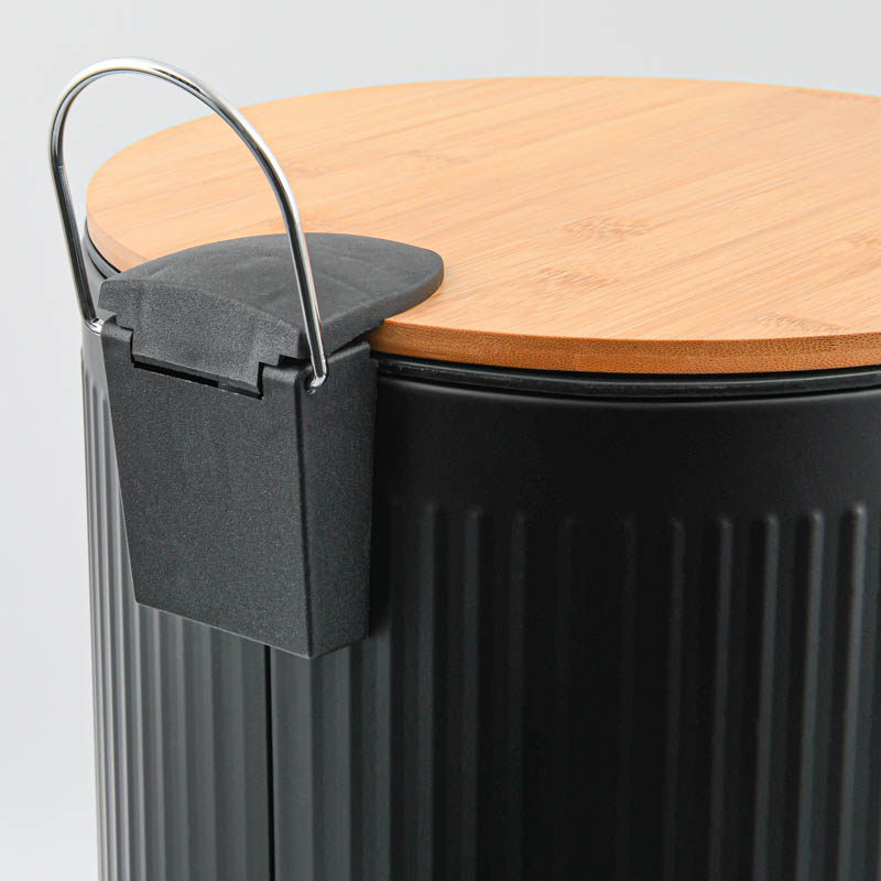 Poubelle ronde haute 27L noir