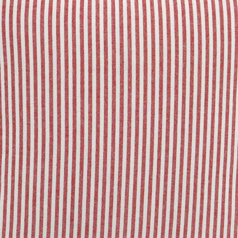 Coussin rayé à volants 'Clea' rouge