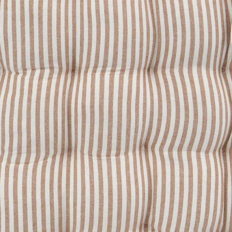 Dessus de chaise rayé à volants 'Cléa' taupe