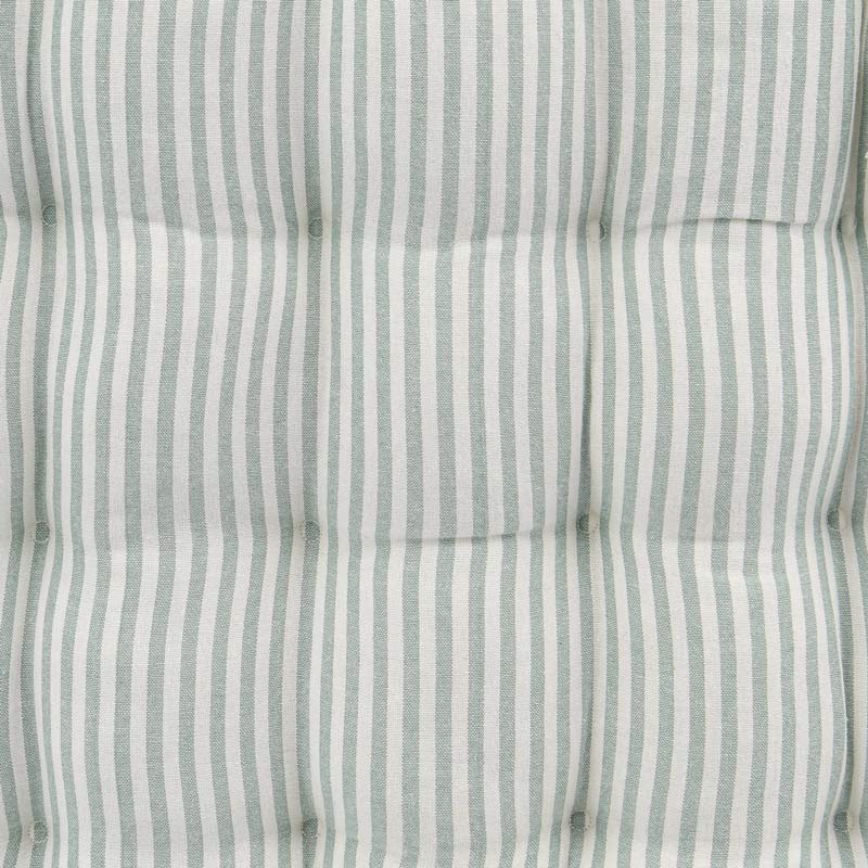 Dessus de chaise rayé à volants 'Clea' vert