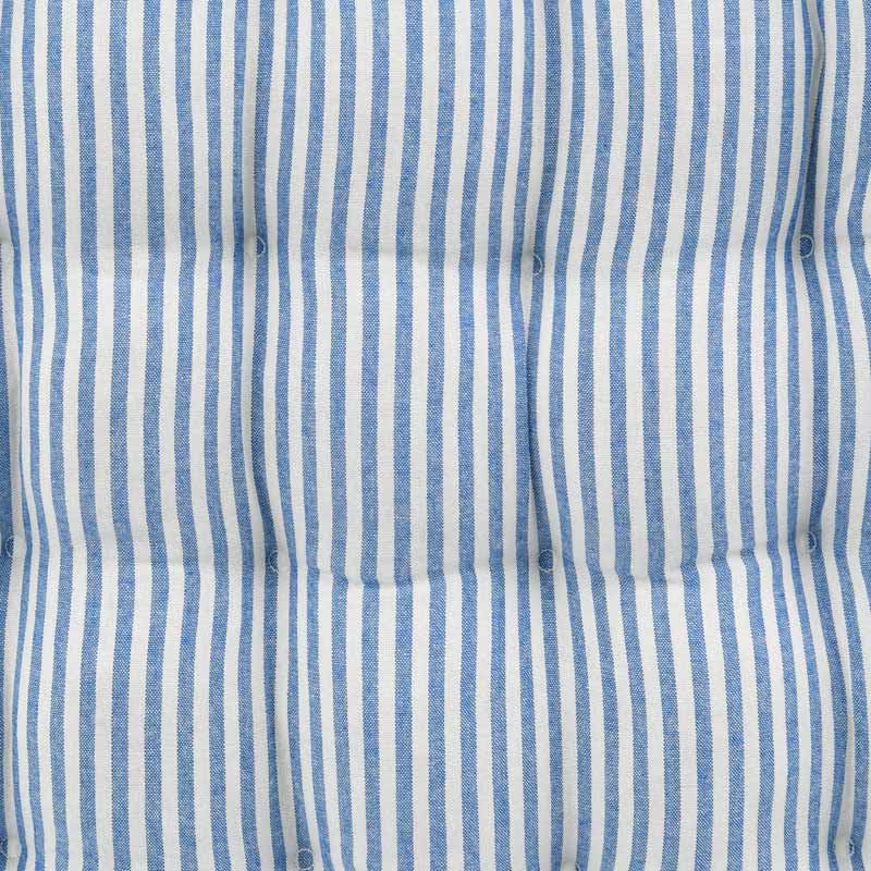 Dessus de chaise rayé à volants 'Clea' bleu