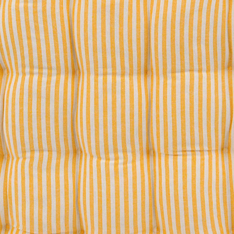 Dessus de chaise rayé à volants 'Clea' jaune