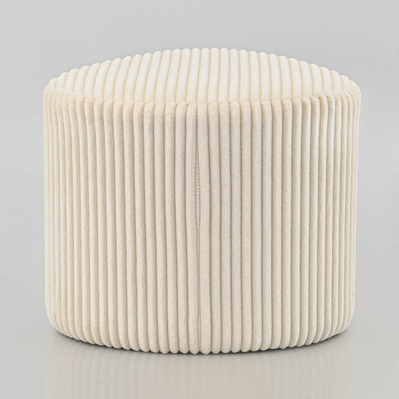 Pouf velours côtelé 'Gaston' beige 